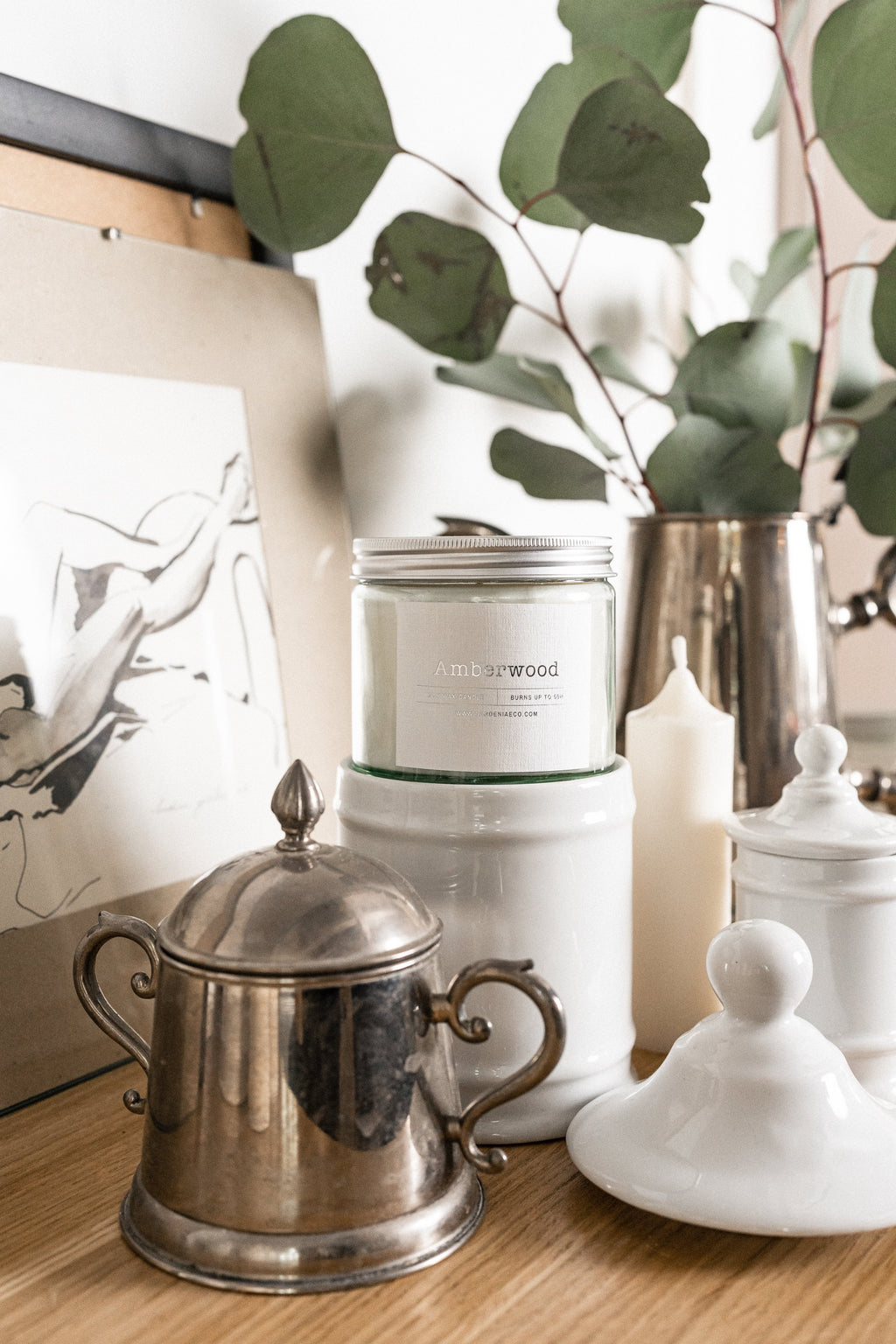 Amberwood - aromātiska svece stikla burciņā