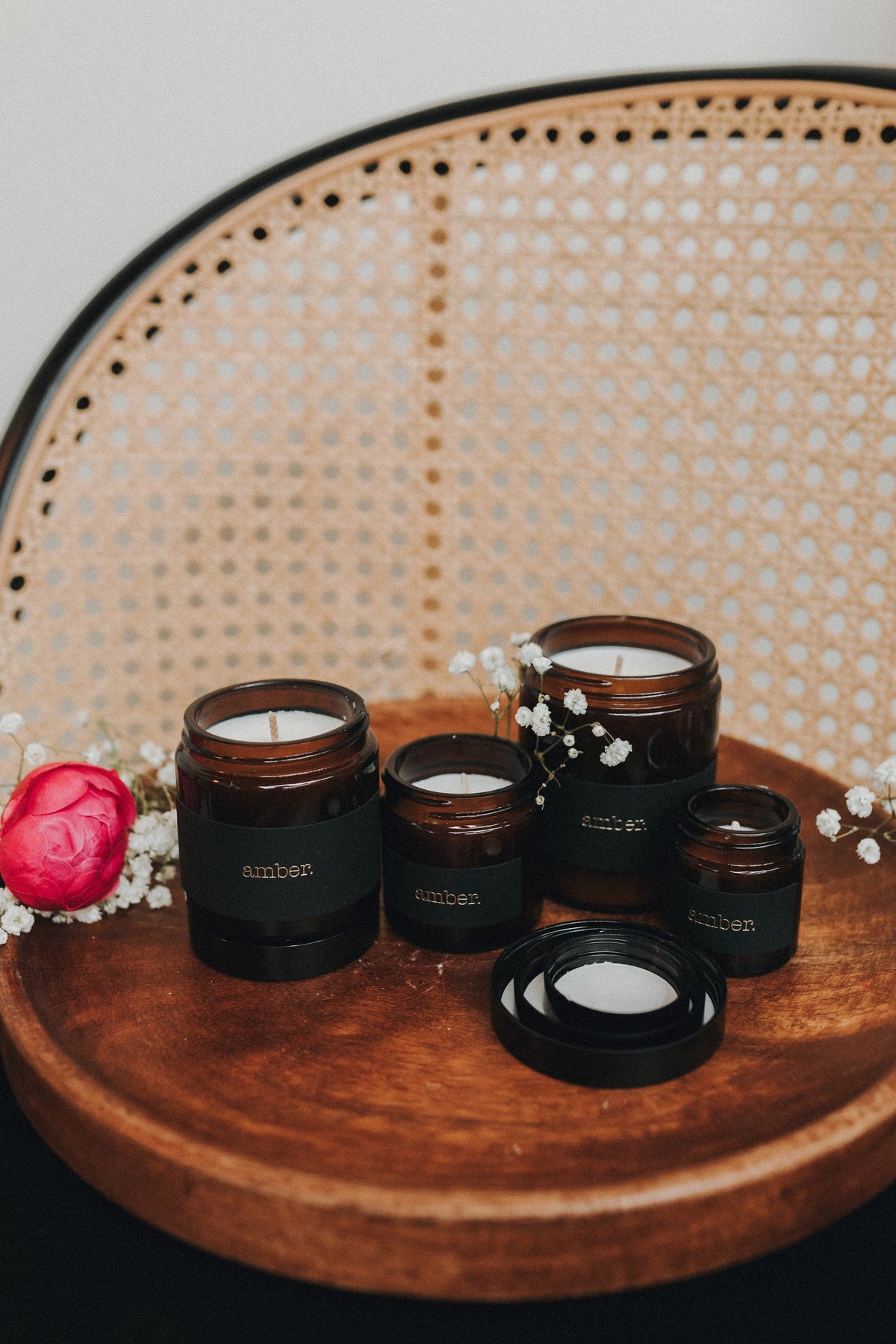 Svece burciņā "Amber candle" 4 izmēri